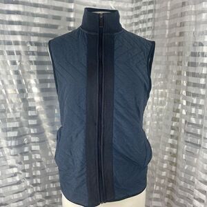 Perry Ellis Blue/Black Zip Up Vest